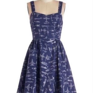 ModCloth Bea & Dot Blue Plane Dress